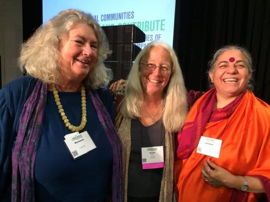 Starhawk, Grove Harris, and Vandana Shiva, Salt Lake City, 2015